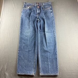 Vintage Wu Wear Jeans Men's 34x32 Blue Baggy Y2K Embroidered Skater Hip Hop
